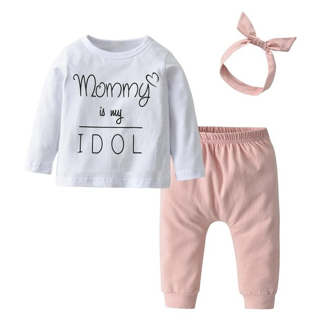 Baby Girl Cartoon Rabbit Pattern Outfit