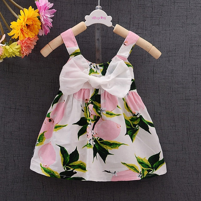 Green Cute Sleeveless Floral Girl Set