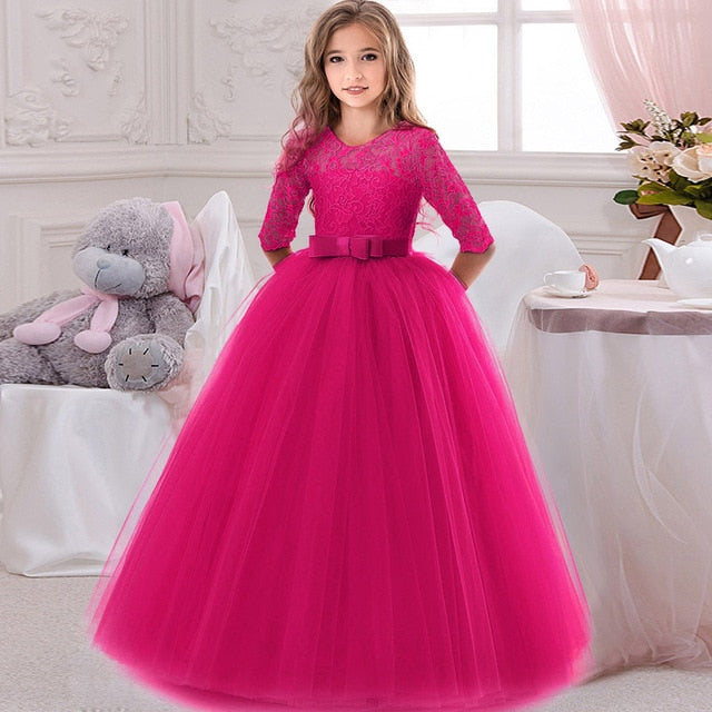 Wedding Party Little Bridesmaid Girl Dress