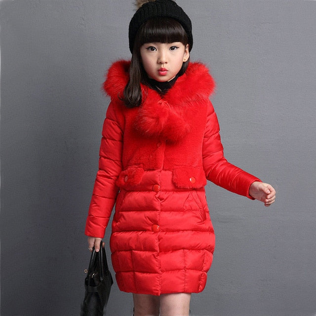 Fashion Fur Collar Kid's Coat