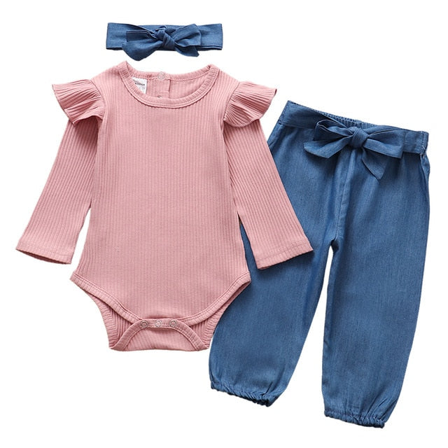 Fashion Autumn Long Sleeve Baby Girl Clothes