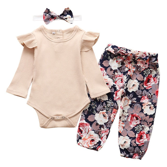 Fashion Autumn Long Sleeve Baby Girl Clothes