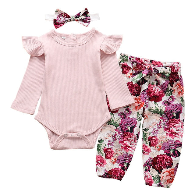 Fashion Autumn Long Sleeve Baby Girl Clothes