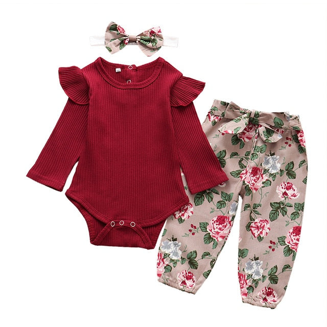 Fashion Autumn Long Sleeve Baby Girl Clothes