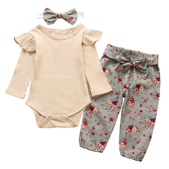 Fashion Autumn Long Sleeve Baby Girl Clothes