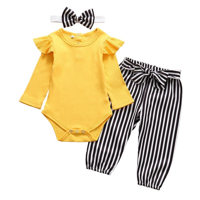 Fashion Autumn Long Sleeve Baby Girl Clothes