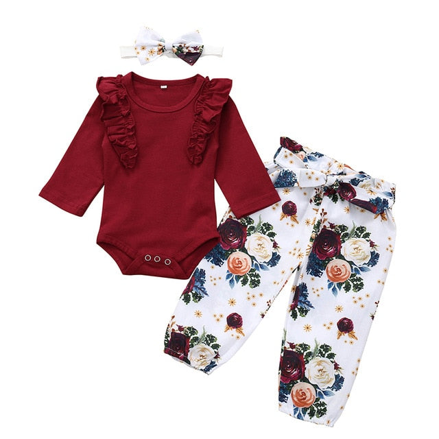 Fashion Autumn Long Sleeve Baby Girl Clothes