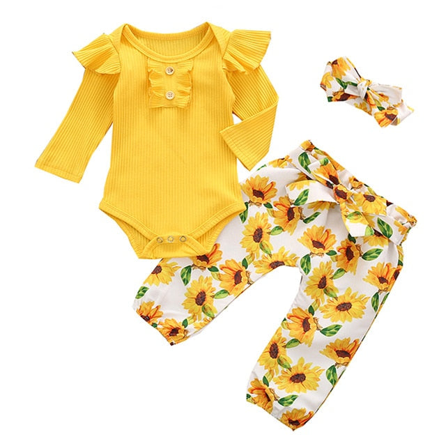 Fashion Autumn Long Sleeve Baby Girl Clothes