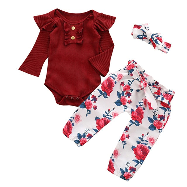 Fashion Autumn Long Sleeve Baby Girl Clothes