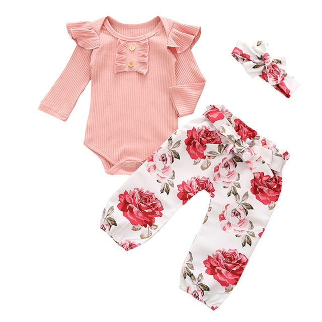 Fashion Autumn Long Sleeve Baby Girl Clothes