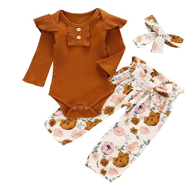 Fashion Autumn Long Sleeve Baby Girl Clothes