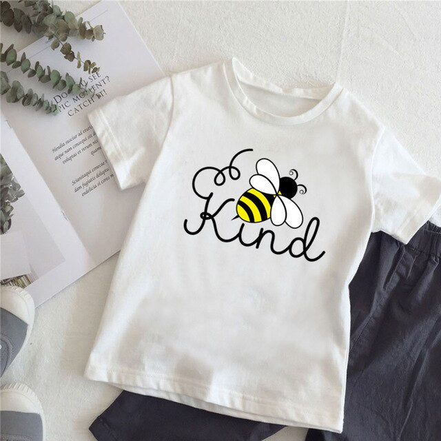 Bee Kind Letter Print Boys T Shirt