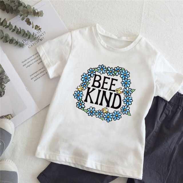 Bee Kind Letter Print Boys T Shirt